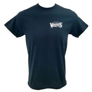 MINNESOTA TIMBERWOLVES Double Script Retro Logo BLACK Basketball Jersey Rap Tee